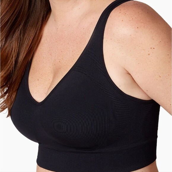 đBraeez Full Support Bra Seamless Black Bralette Size 2XL (40D, 42A, 42B) - Picture 3 of 8